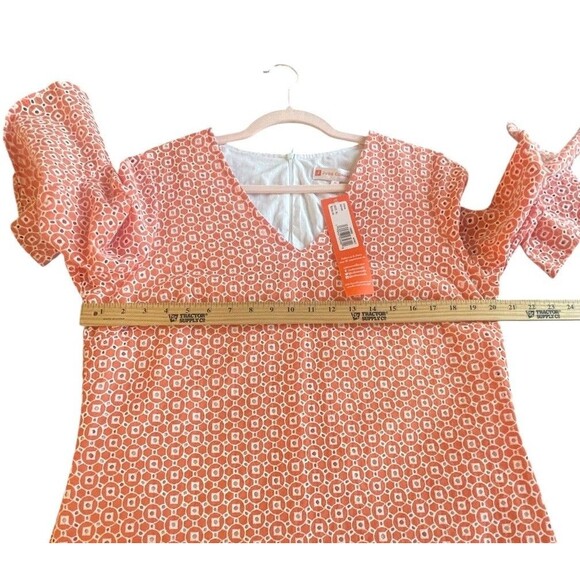 Jude Connally Kerry  Dress Bamboo Lattice Apricot Jude Cloth V‎ Nk XL. $218 - Picture 11 of 13